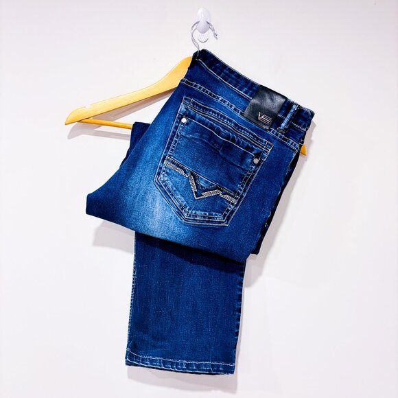 VINCENT D'AMÉRIQUE | Faded Blue Straight Leg Jeans Men’s | Size 38 * - Picture 10 of 11